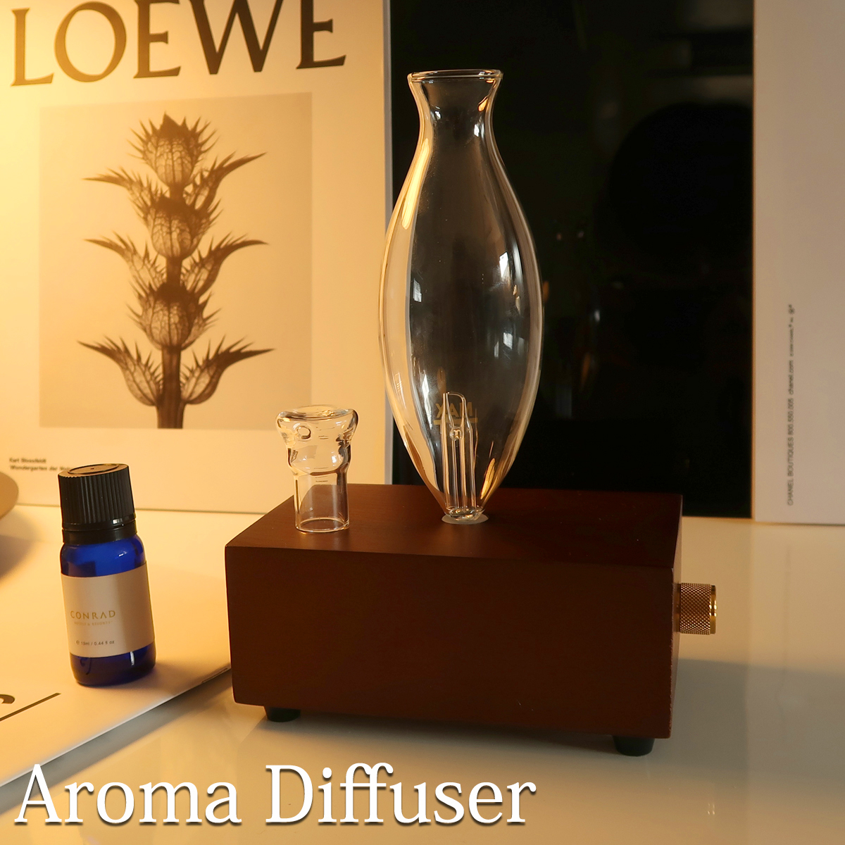 アロマディフューザー 水なし 噴霧式 DF-06BR