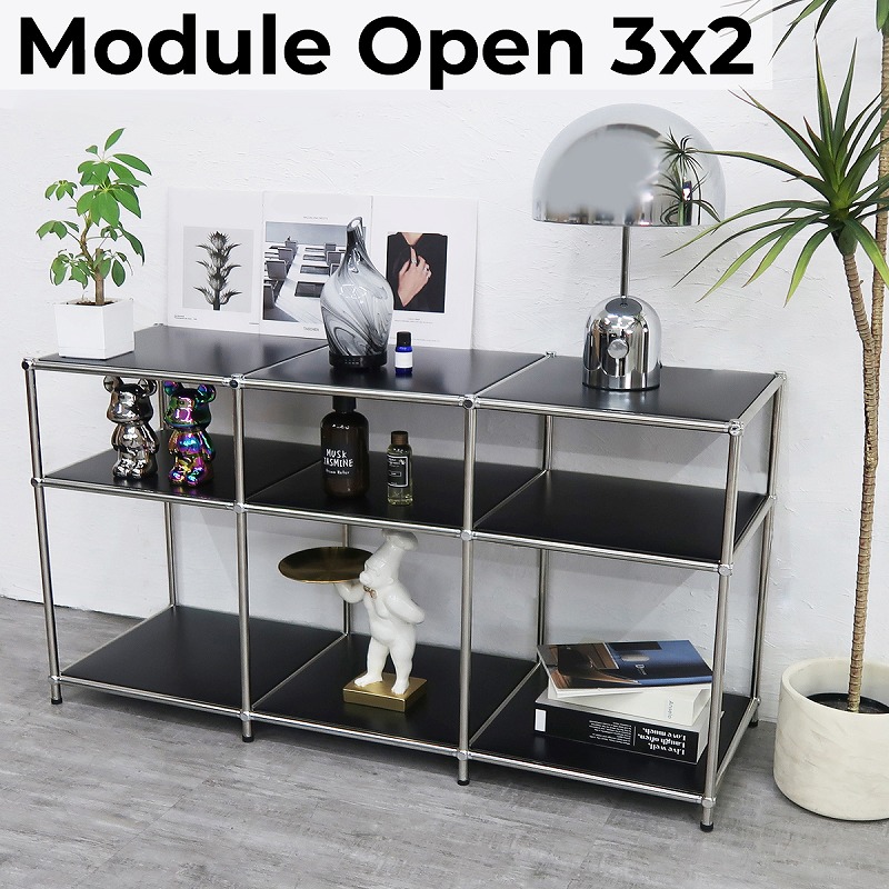 オープンラック 2段 オープンシェルフ ML-05BK