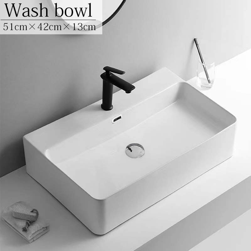 WB-39WH 洗面ボウル おしゃれ 陶器製 洗面器 水栓