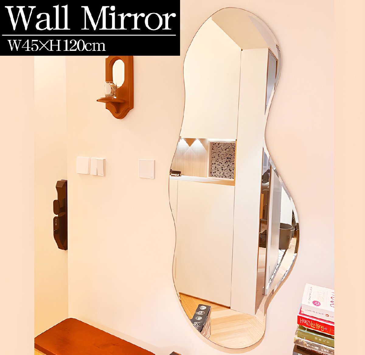 SM-44 ウォールミラー 北欧 姿見 壁掛けミラー 全身鏡