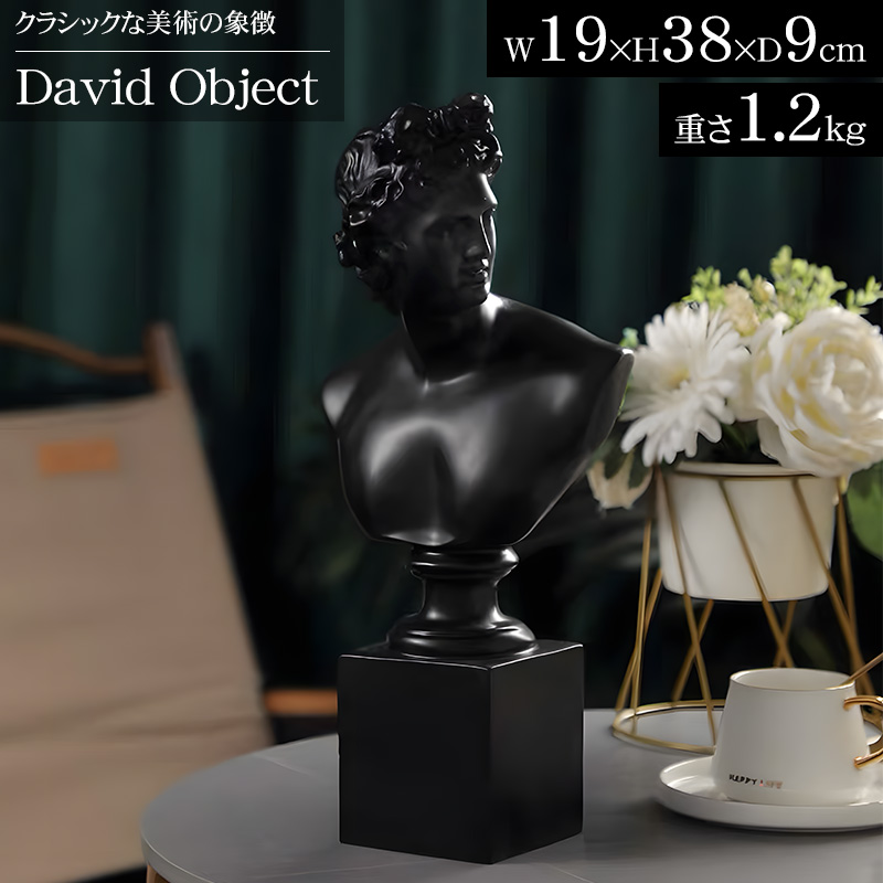 DO-25BK ダビデ像 置物 オブジェ 雑貨 胸像 38cm
