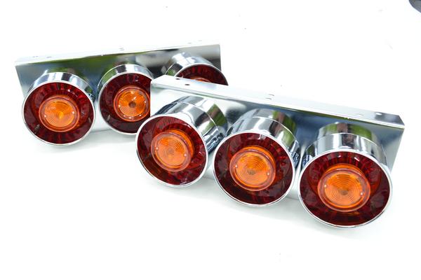 TT-39 紅黄 ロケット丸型３連テールランプ左右set