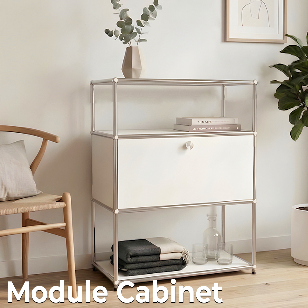 ハラー サイドボード 幅75.5cm ML-08WH