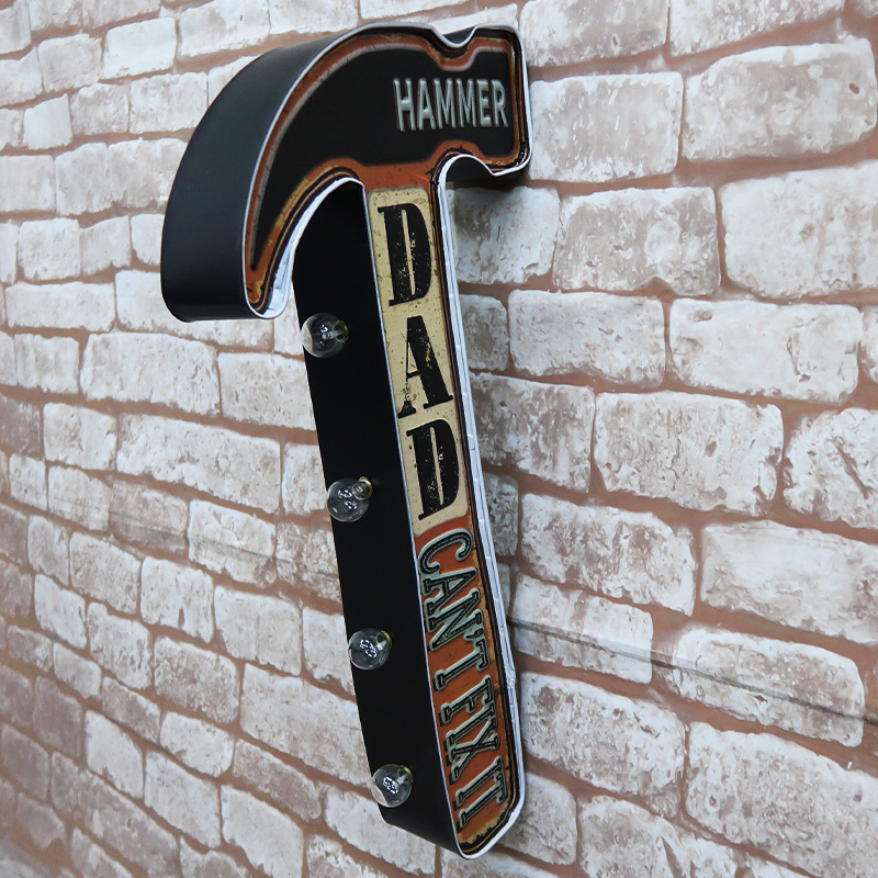 BR-46 立体看板 ウォールサイン ブリキ風 ハンマー