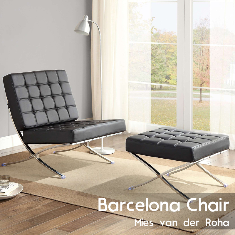 CH-03 バルセロナチェア オットマン付き PUレザー