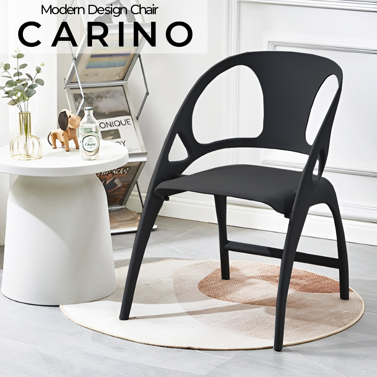 ダイニングチェア おしゃれ 折りたたみ DC-02BK